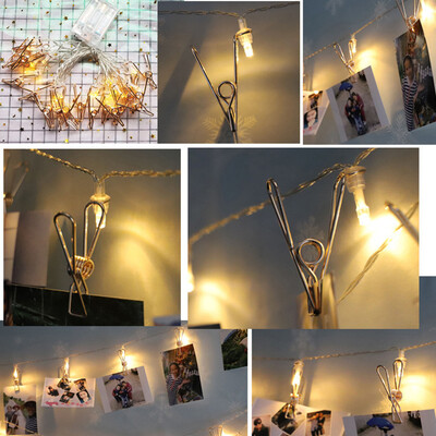 

Gobestart Photo Clip Fairy String Led Light Christmas Garland Wedding Party Home Decor