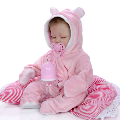 

YIWULALifelike Realistic 42cm Sleeping Newborn Vinyl Silicone Reborn Baby Doll