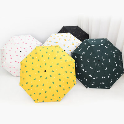 

Sunscreen Waterproof Sunny Rainy Umbrella Cute Stylish Cactus Love Heart Plane Pattern Outdoor Umbrella Household Daily Supplies