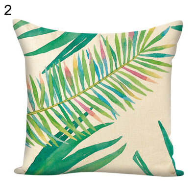 

45x45cm Green Leaf Square Throw Pillow Case Cushion Cover Sofa Bed Car Decor