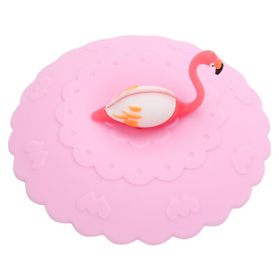 

Flamingo Tea Cup Cover Silicone Leakproof Heat Resistance Cup Lid