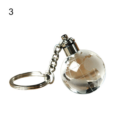 

LED Light Christmas Ball Key Chain Football Basketball Globe Key Ring Gift Decor