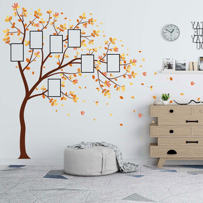 

Family Photo Frame Tree Vinyl Wall Stickers Home Art Flowers Nursery DIY Decals