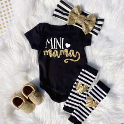 

Newborn Infant Baby Girls Outfit Clothes Romper Jumpsuit BodysuitPants Set