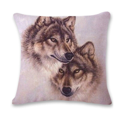 

〖Follure〗Cute Wolf Tower Sofa Bed Home Decoration Festival Pillow Case Cushion Cover