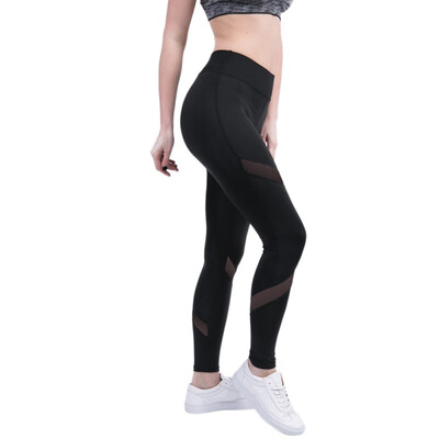 

Sexy Women Gothic Insert Mesh Design Leggings Trousers Pants Black Capris Sportswear New Fitness Leggings