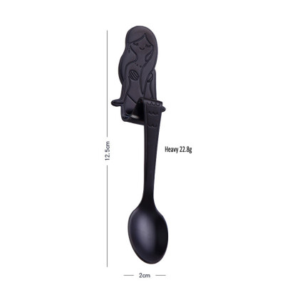 

stainless steel mermaid hanging cup spoon Creative Tea Coffee Spoon for Cafe Hanging Spoon