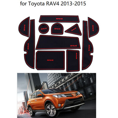 

11Pcs Replacement for RAV4 2013-2015 Anti-Slip Gate Slot Mat Cup Coaster Door Groove Stickers
