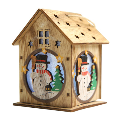 

Siaonvr Wood House Cute Christmas Tree Hanging Ornaments Holiday Decoration