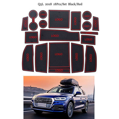 

18pcsset Interior Car Door Groove Cup Holder Slots Non-slip Pad Mat Replacement For Q5L 2018