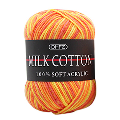 

Toponeto Colorful Hand Knitting 50g Knitting Crochet Milk Soft Baby Cotton Wool Yarn A