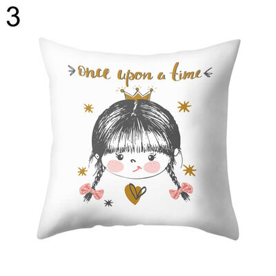 

Adorable Cute Girl Letter Throw Pillow Case Cushion Cover Sofa Bed Car Decor