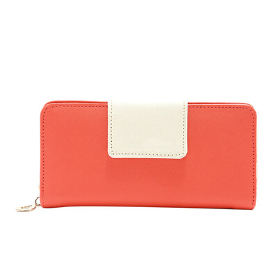 

Casual Women Color Block Bird Button Long Wallet Purse Card Holder Clutches Bag