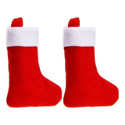 

〖Follure〗2 PC Christmas Sock Shape Fork Package Storage Covers Bag