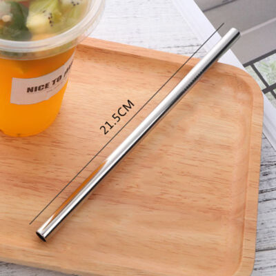 

Portable Stainless Steel Telescopic Drinking Straw For Travel Reusable Collapsible Metal Drinking Straw With Bag And Brush Set x