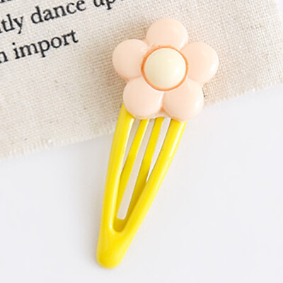 

Baby Hir Clip Girls Japanese Style Side Hair Clip Hollow Flower Geometric Water Drop Shape Colored Printed Girl Hair Clip