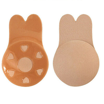 

2PcsSet Bikini Pads Women Bra Self Adhesive Silicone Lift Up Tape Rabbit Ear Lifting Chest Sticker Swimsuit Nipple Cover