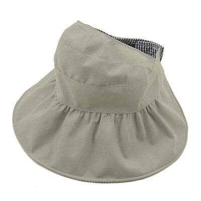 

Double Sided Summer Kids Sun Hat With Ponytail Hole Girls Cotton Lightweight Wide Brim Beach Cap 2-5T