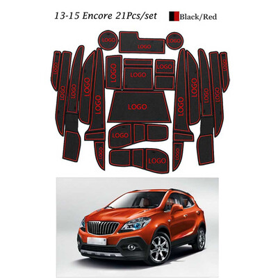 

21pcsset Door Groove Mat Gate Slot Pad Car Decoration Replacement For Buick Encore 2013-2015