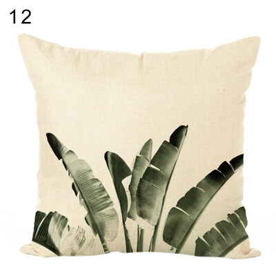 

45x45cm Plants Pattern Pillow Case Cushion Cover Home Cafe Sofa Bed Car Decor