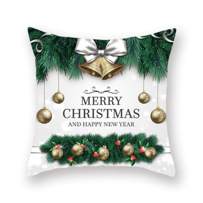 

Christmas Series Throw Pillow Cover Soft Peach Velvet Decorative Pillowcase With Zipper Holiday Home Decorations