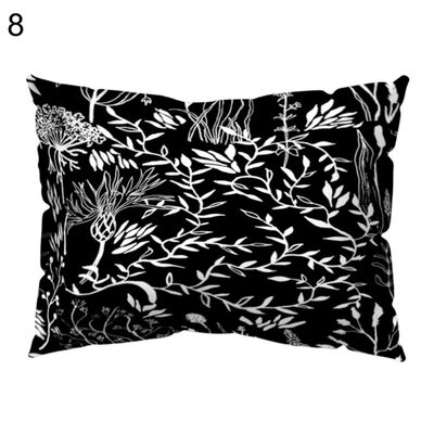 

Leaf Flower Stripe Pillow Case Cushion Cover Sofa Bed Car Cafe Office Decoration