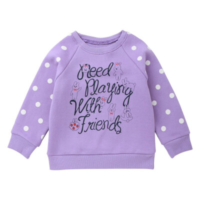 

2018 New Childrens Fashion Clothes Baby Cute clothes Girls Childrens Clothes Tops Alphabetic Printing Hoodies