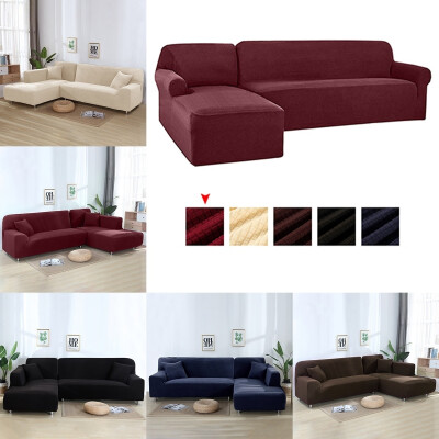 

Multi-style Combination -type Solid Color Stretch Sofa Cover Polyester Fiber Fabric Non-slip Furniture Cover