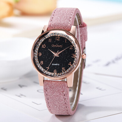 

〖Follure〗Fashion Simple Flat Digital Scale Dial Belt Fashion With Quartz Womens Watch