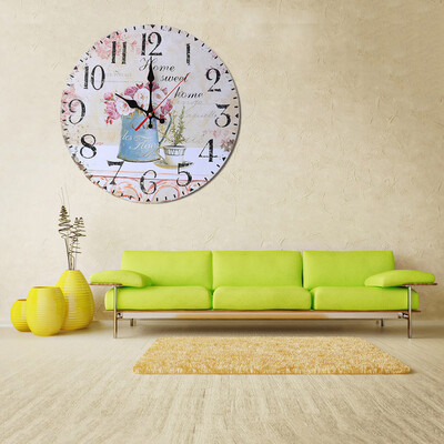 

Gobestart Vintage Style Non-Ticking Silent Antique Wood Wall Clock for Home Kitchen Office