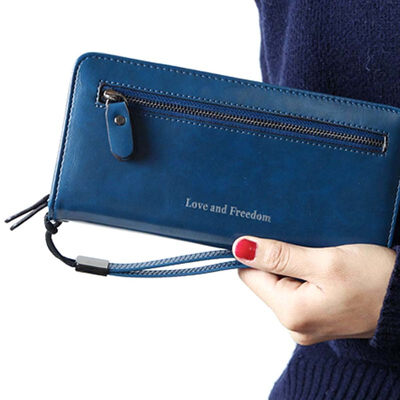 

Women Lady Faux Leather Long Clutch Bag Phone Coin Card Purse Wallet Handbag