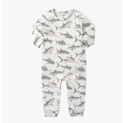 

Newborn Kid Girls Boys Long Sleeve Shark Romper Bodysuit Jumpsuit Outfit Clothes