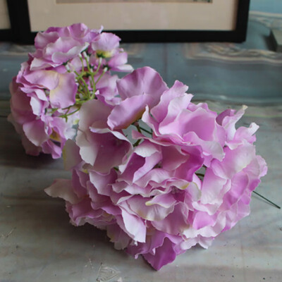 

New 1 Bunch Flores Artificial Silk Flower Bouquet Wedding Party Home Decoration Floral Hydrangea Flores Artificiales
