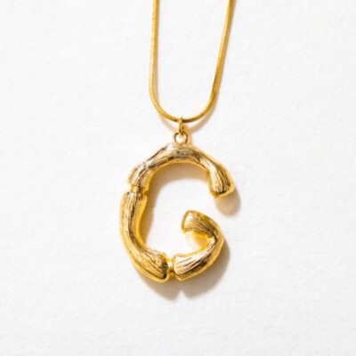 

Gold Letter A-Z Pendant Chain Necklace Fashion