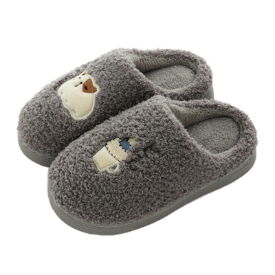 

Kids Cotton Indoor Slippers Baby Winter Boys Girls Home Non-Slip Cartoon Pattern Cute Plush Warm Shoes