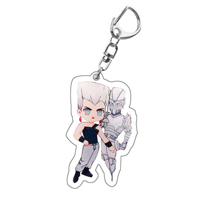 

CAR-TOBBY Anime Jojo Bizarre Adventure Acrylic Pendant Keychain Cosplay Prop Accessories Key Ring