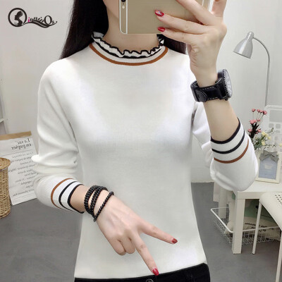 

Knitted Women Turtleneck Sweater Pullovers Autumn Winter Basic Women Sweaters Slim Fit Pullover