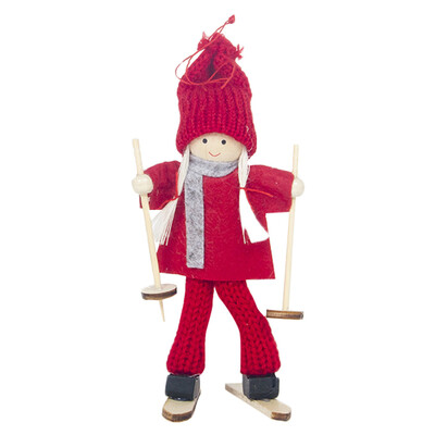 

Toponeto Creative Kawaii Christmas Doll Angel Girl Ski Pendant Christmas Tree Decoration