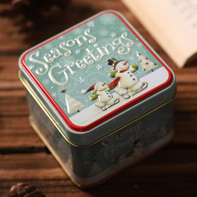 

〖Follure〗Square Bump Candy Box Storage Iron Box Christmas Candy Cans ChildrenS Gift