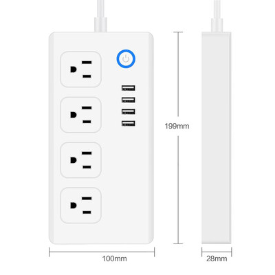 

SM-S0301-US Wifi Multi Plug Power Socket Plug Outlet Smart Phone Wireless Controls Smart Home US