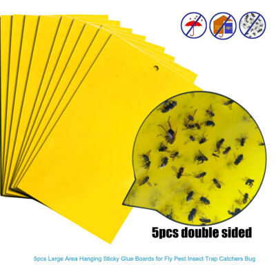 

Siaonvr 20Pcs Strong Flies Traps Bugs Sticky Board Catching Aphid Insects Pest Killer