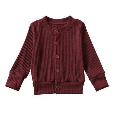 

Boy Girls Toddler Coat Winter Knitted Cardigan Long Sleeve Jacket Outerwear Warm