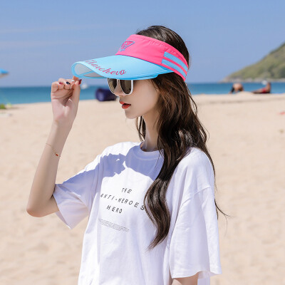 

Hat girl summer Korean version of the sky top sun hat shade UV big along the sun hat cycling out of the sun hat