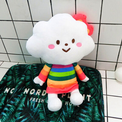 

Muti-style Cute Lovely Rainbow Clouds Water Drops Yellow Duck Doll Pillow