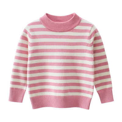 

Boys Girls Casual Sweaters Pullover Knitted Long Sleeve Striped Kids Autumn Winter Tops Clothes