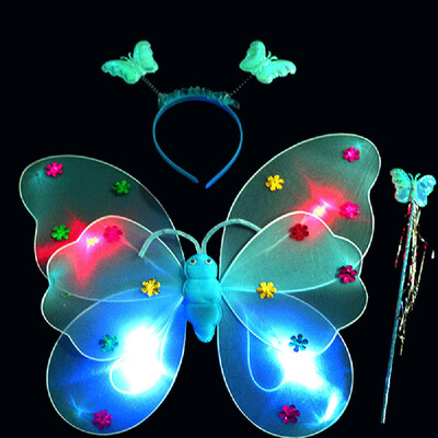 

〖Follure〗3pcsSet Girls Led Flashing Wing Wand Headband Costume Toy