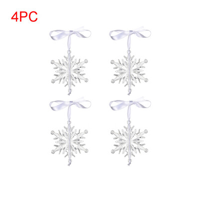 

Gobestart Christmas Ornaments Hanging Acrylic Crystal Clear Snowflakes Glitter Tree Party