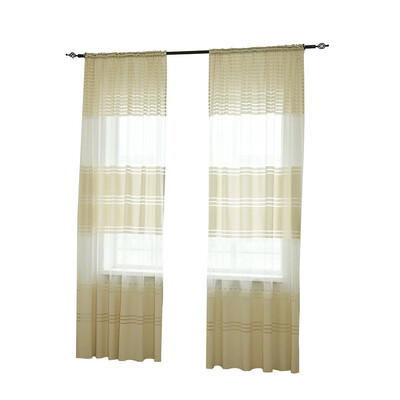 

Gobestart Leaves Sheer Curtain Tulle Window Treatment Voile Drape Valance 1 Panel Fabric