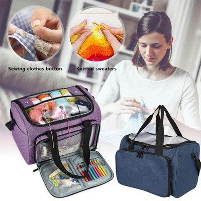 

Willstar Large Capacity 600D Oxford Cloth Wool Knitting Yarn Needle Storage Bag Organizerwithout Wool