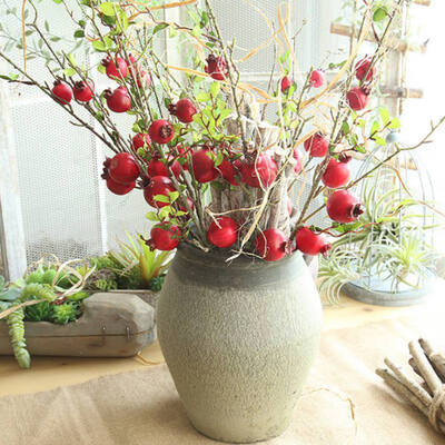 

Christmas Berry Berry Red Fruit Berry Plants Artificial Flower Cherry Branches Flower Christmas Decorative